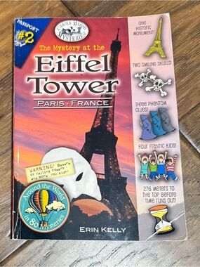 ‘The Mystery at the Eiffel Towel’ Paperback Book, ages 7-12
